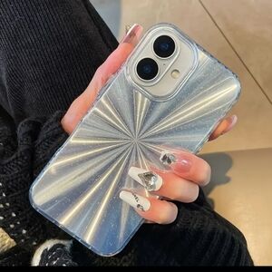 iPhone 11 Pro Max Clear Silver Glitter Geometric TPU Back Case Cover